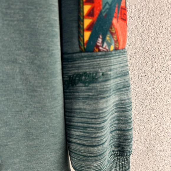 Hooey anyone Teal Multicolor Hoody Sz XL - Picture 4 of 6